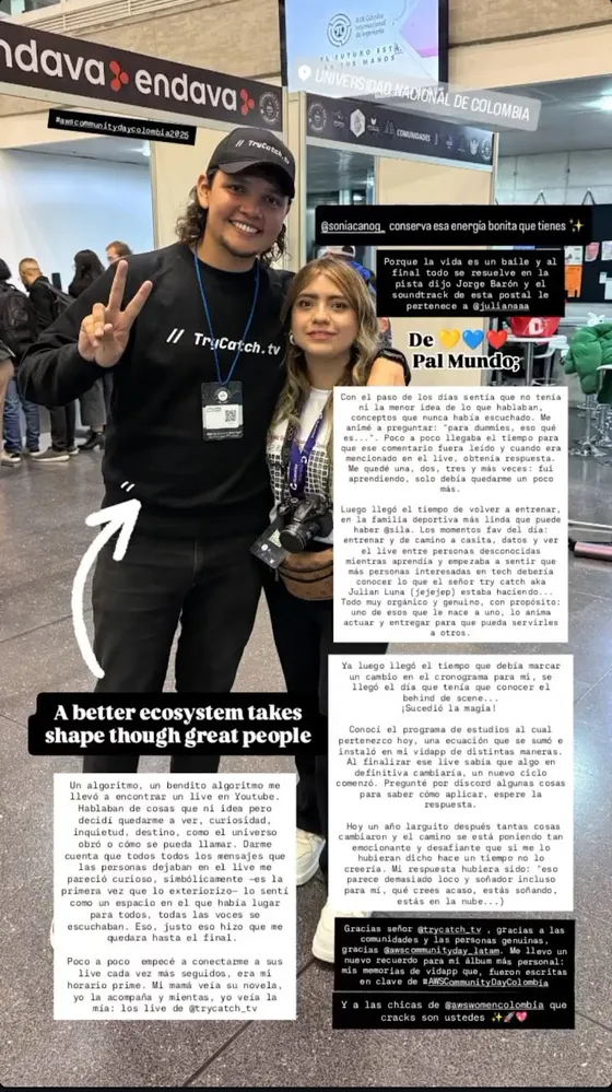 Foto con la comunidad tomada el 1 de julio de 2025