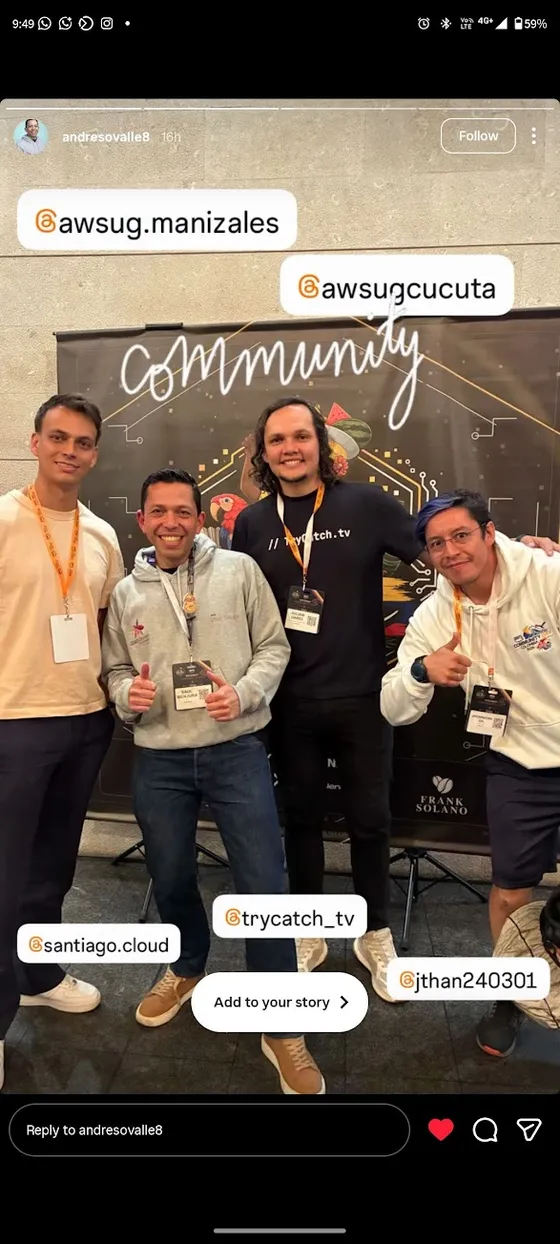 Foto con la comunidad tomada el 27 de junio de 2026